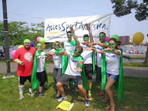 PICTURED (L-R): Rey Vasquez, AccesSportAmerica; Chantaul Lopera, Cambridge Savings Bank; Lynn Schade, Cambridge Savings Bank; Kevin Teller, Cambridge Savings Bank; Michael Lindgren, Cambridge Savings Bank; Sam Streeter, Cambridge Savings Bank; Ali Torshizi, Cambridge Savings Bank; Eloisa Silva, Cambridge Savings Bank